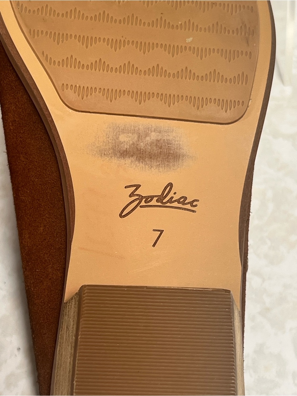 Zodiac Brown Suede Slip-On Mules Slides Western Boho Shoes Women's Sz 7, EUR 37 - Picture 10 of 10